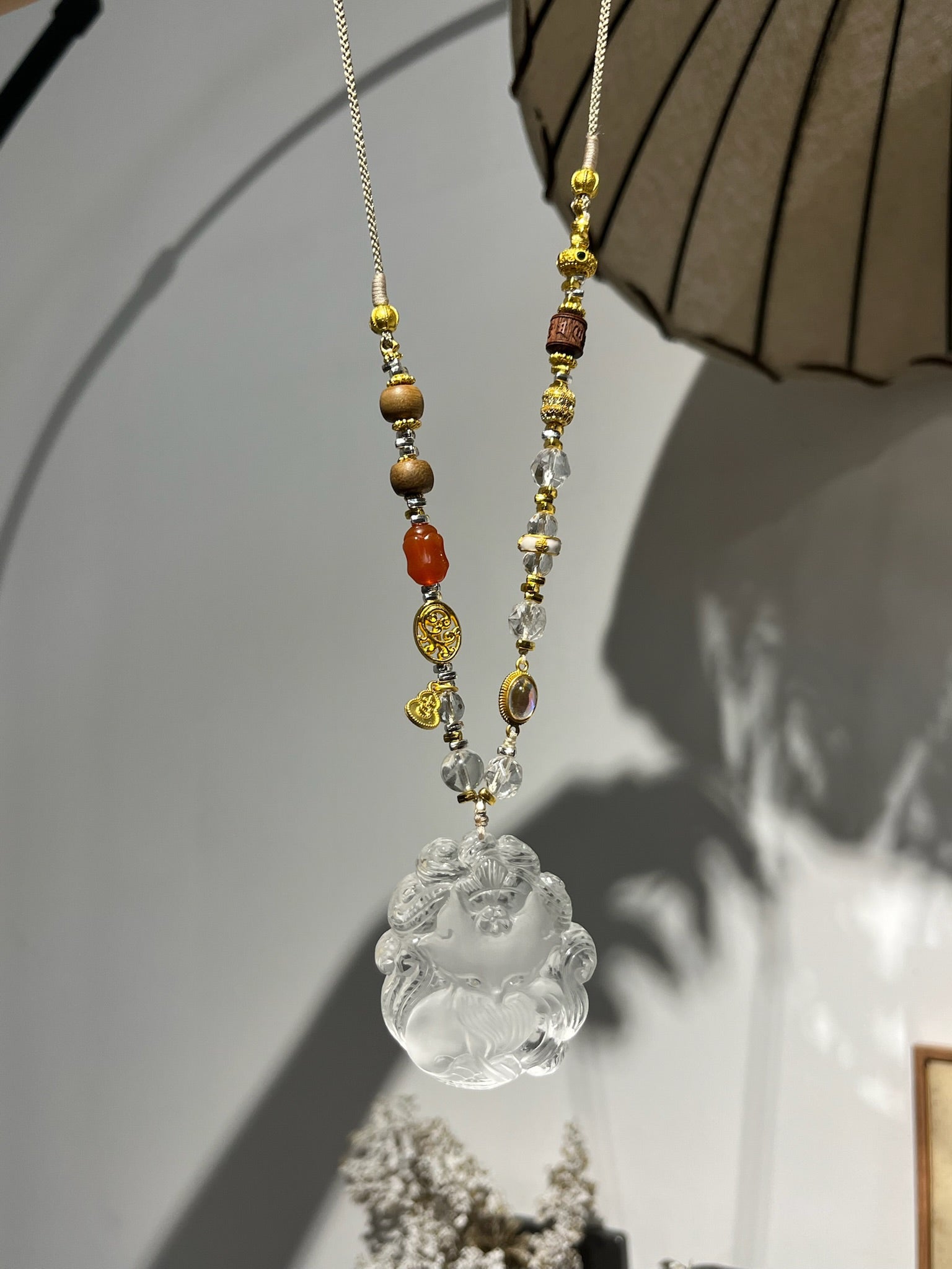 Crystal Fox Charm Pendant