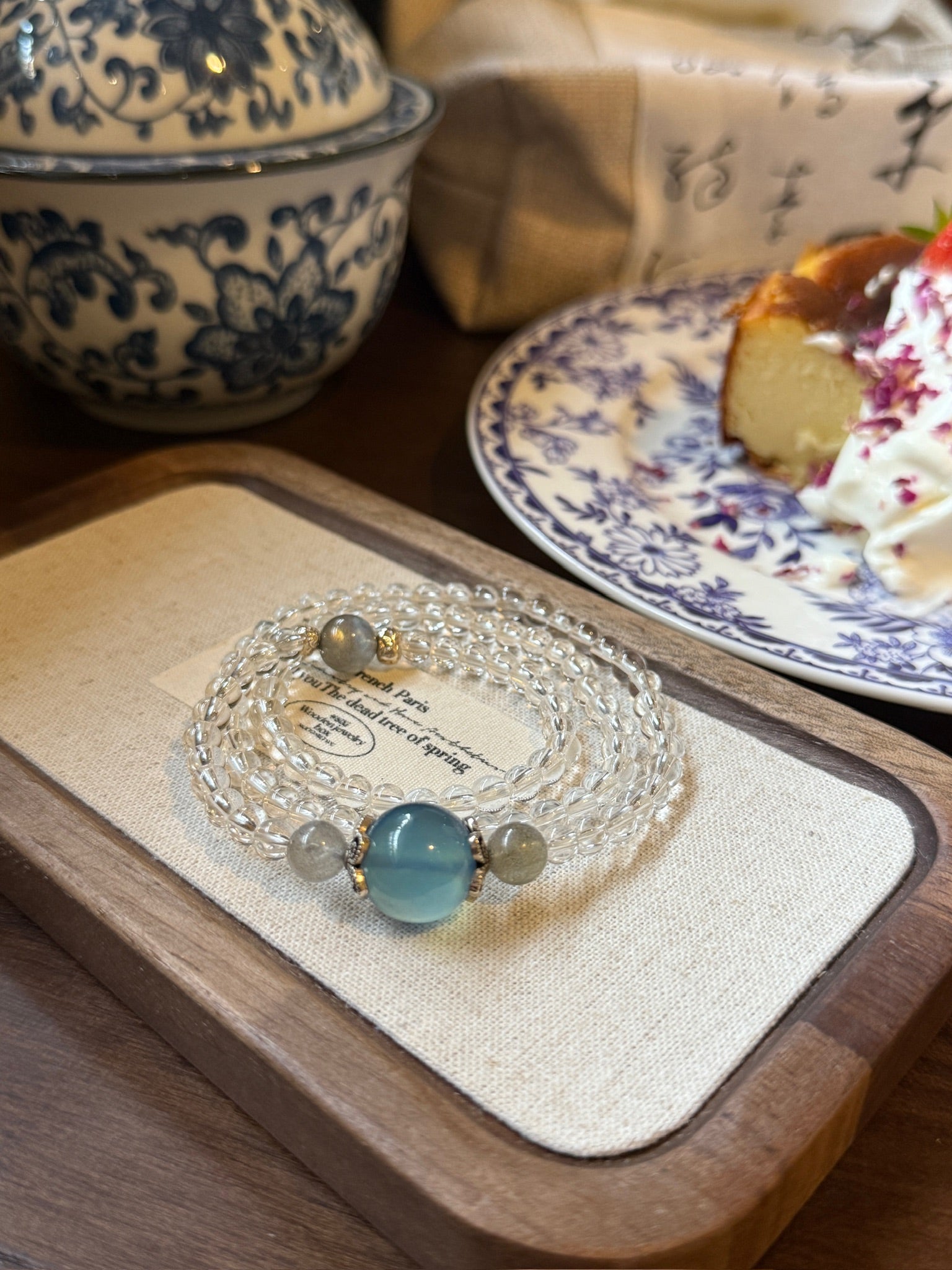 Quartz & Aquamarine Bracelet